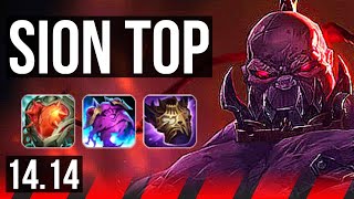 SION vs KAYLE TOP  5214 500 games  NA Master  1414 [upl. by Datnow]