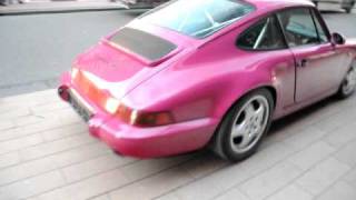 Porsche 964 RS engine startup rev and drive by great sound [upl. by Esereht160]