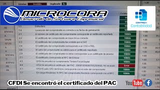 CFDI se encontro el certificado del PAC Error ✅  Microcora desarrollo de software empresarial 👍 [upl. by Teerprug793]