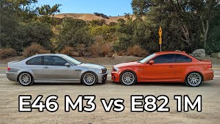 2006 BMW M3 vs 2011 BMW 1M  Head to Head Review [upl. by Abih]