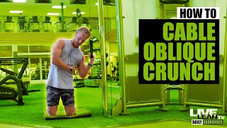 How To Do A KNEELING CABLE OBLIQUE CRUNCH  Exercise Demonstration Video and Guide [upl. by Ehpotsirhc355]