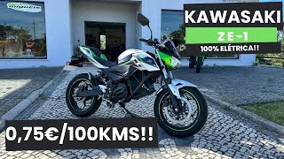 TEST RIDE KAWASAKI Z E 1  100 ELÉTRICA 075€100KMS [upl. by Veta]