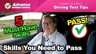 The 5 skills you must have to pass your driving test  Learn to drive Driving Test Tips [upl. by Teilo]