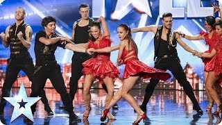 Latin dance troupe Kings and Queens bring passion to the stage  Britains Got Talent 2014 [upl. by Adihsaar]