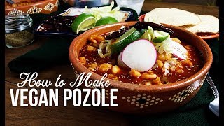 How to Make Mexican Vegan Pozole Rojo  Pozole Vegano [upl. by Solim]