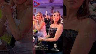 مي عمر وروجينا وليلي زاهر ووالدها احمد زاهر ❤️ في مهرجان الفضائيات العربية 🏆 [upl. by Euqina]