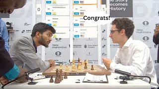 Gukesh takes down world no 2 Fabiano and secures Gold for India🇮🇳  Chess Olympiad 2024 [upl. by Yrennalf]