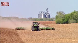 56ft John Deere 2210 Field Cultivator amp John Deere 9620RX Tractor [upl. by Troth]