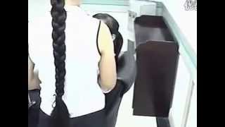 Cut long braid in office [upl. by Oirtemed]