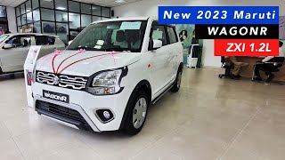 Maruti Suzuki Wagon R ZXI Top Model 2023 On Road Price Features Review [upl. by Cence]