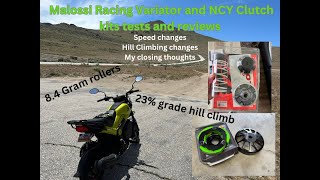 Honda Navi Malossi Racing variator with 84g rollers review pulling hills riding roads My thoughts [upl. by Llenwahs]