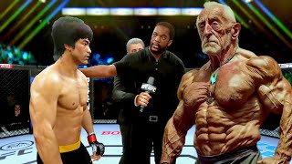 PS5  Bruce Lee vs Power Old Pro Athlete EA Sports UFC 4 [upl. by Eniledgam564]