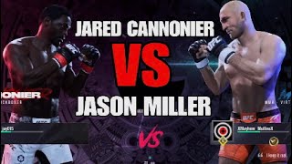 JARED CANNONIER VS JASON quotMAYHEMquot MILLER ONLINE UFC 5 [upl. by Yllrebmik]