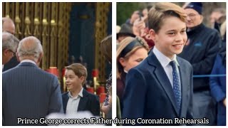 Prince George corrects his Father Prince William in saying quotI am here tomorrowquot during Rehearsals [upl. by Hogg86]