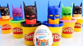 How To Make Kinder Surprise Play Doh Super Hero Eggs Like Batman Play Dough Do It Yourself Toy Eggs [upl. by Neelrahc322]