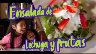 Ensalada de lechuga y frutas [upl. by Sybilla]