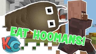 Minecraft  GIANT HOOMAN EATING WORM [upl. by Atsyrk]