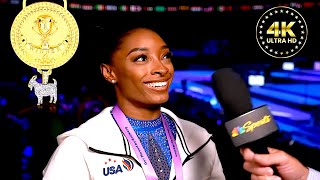 Quad3 Simone BILES🇺🇸🥇FX AA 2023 Antwerp Worlds MC amp Interview NBC4K [upl. by Stella120]