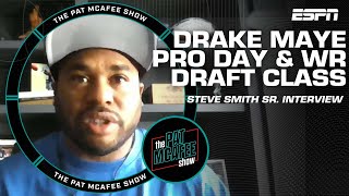 Steve Smith Sr evaluates the wide receiver draft class amp Drake Maye’s Pro Day  The Pat McAfee Show [upl. by Tilly]