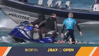 Shark Attacks Mick Fanning at the JBay Open 2015 [upl. by Anbul]