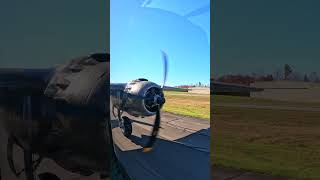 B25 Mitchell Takeoff  Engine View [upl. by Pelag239]