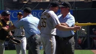 PITCIN Melancon ejected after plunking Barnhart [upl. by Youngran]