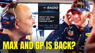 Max Verstappen and Gianpiero GP GIGGLING and having a laugh at Radio during Belgian GP FP1 [upl. by Chrotoem871]