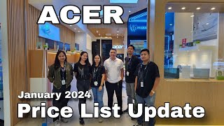 ACER LAPTOP Mall Price List Update January 2024 [upl. by Llednil]