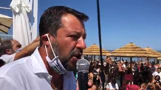 Salvini a Falconara Marittima Ancona 220820 [upl. by Wolbrom]