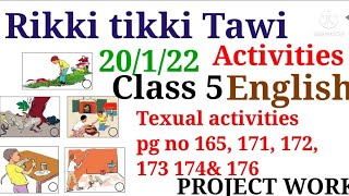 Class 5 English worksheet 20122Class 5 English Rikki Tikki Tawi Activities Project Workeducutz131 [upl. by Nannahs371]