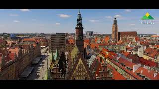 WROCŁAWSKI RYNEK Z LOTU PTAKA  4k [upl. by Kyl]