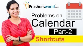 Aptitude Made Easy  Problems on Calendar 2 Basics and Methods Shortcuts Time and Date [upl. by Ahsima]