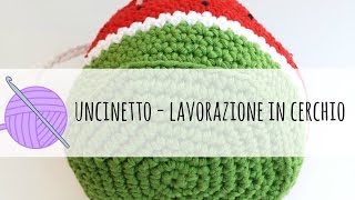 Tutorial uncinetto lavorazione in cerchio [upl. by Hernardo]