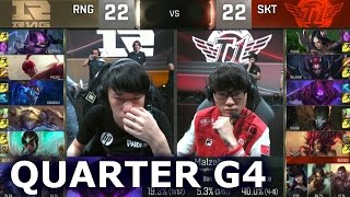 SKT vs RNG  Game 4 Quarter Finals Worlds 2016  LoL S6 World Championship SK Telecom T1 vs RNG G4 [upl. by Eniamrehs]