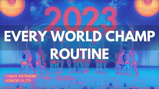 EVERY WORLD CHAMP ROUTINE from The Cheerleading Worlds 2023 w epic commentary [upl. by Arraes]