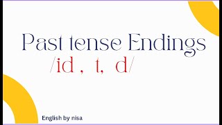 Past tense endingsidt or d [upl. by Elamor]