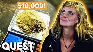 Emily Riedel Hauls 10000 Worth Of Gold From The SEA  Gold Divers [upl. by Rraval]