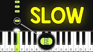 Rush E  EASY Piano Tutorial [upl. by Aem]