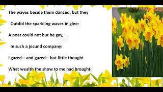 ENGLISH RECITATION POEM DAFFODILS BY WILLIAM WORDSWORTH FOR COMPETITION [upl. by Mccoy]