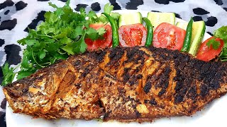 Whole Koral Fish BBQ Recipe  আস্ত কোরাল মাছের বারবিকিউ Spicy Grilled Fish Fish BBQ recipe  BBQ [upl. by Yrellav]