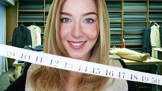 ASMR Suit Fitting Tailor Measuring You [upl. by Cirred]