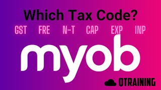 MYOB  What are all the different Tax codes used for [upl. by Ahsauqram615]