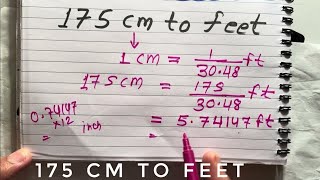 175 cm to feet In Hindi [upl. by Durstin619]