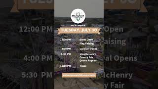 Day 1 McHenry County Fair  Tuesday July 30 Schedule [upl. by Eustis291]