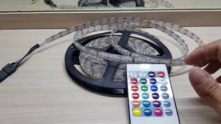 Led strip rgb ip44 5050 cara pasang dan mode warna [upl. by Amesari607]