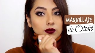 Maquillaje de Otoño I LABIOS INTENSOS ♥ Como delinear párpados caídos [upl. by Azilanna]