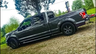 Lowering a Ford F150 SuperCrew 4WD IHC 35 Drop Kit Before and After [upl. by Corette]