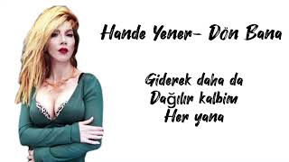 Hande YenerDön Bana Karaoke [upl. by Aivart139]