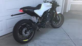 2018 Husqvarna Vitpilen 401 Remus Full Exhaust start up and revs [upl. by Ynohtnanhoj]