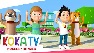 Head Shoulders Knees amp Toes  Koka TV Nursery Rhymes [upl. by Mikihisa]